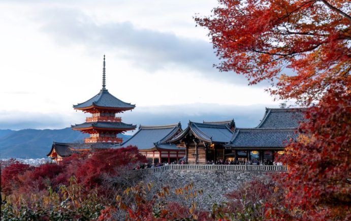 Kyoto, Japan, NOV 30, 2023, Kiyomizu-dera temple in Kyoto